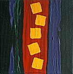 2003, Geometric chaos #2, acrylic on canvas, 5x5, $50 